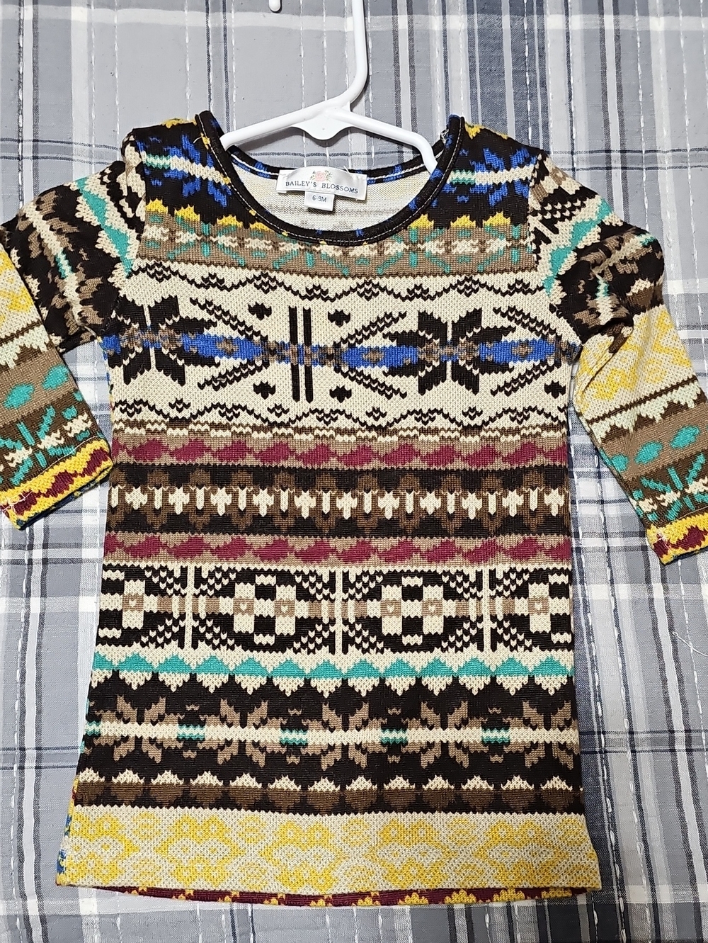 Bailey's Blossoms Aztec Style Sweater Dress